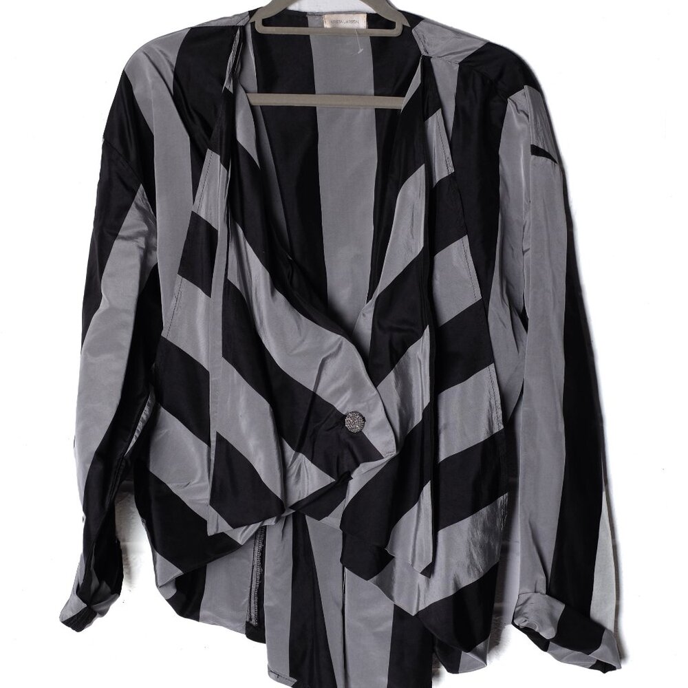 Krista Larson Silk Taffeta Stripe Jacket